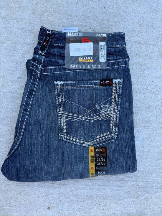 Ariat Other - Ariat FR M4 Low Rise Boot Cut Jeans 34x30 Glacier NWT